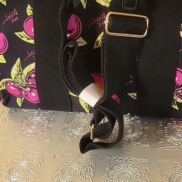 BETSEY JOHNSON FLORAL CANVAS TOTE - Picture 2 of 16